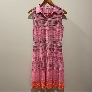 Calvin Klein Pink / Orange Plaid Sundress